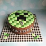 Ronde Minecraft taart