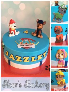 Paw Patrol met hondjes taart